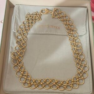 Judith Ripka Gold Circle Link Necklace